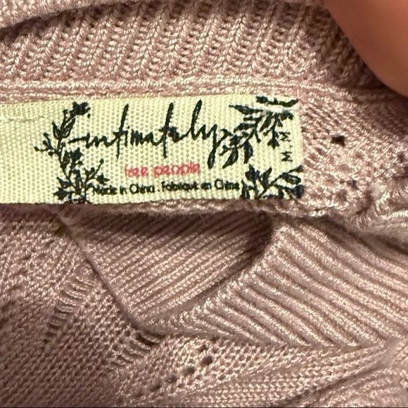 Free People Intimately On Point Mauve Ribbed Knit Mock Neck Bodysuit - Picture 4 of 4